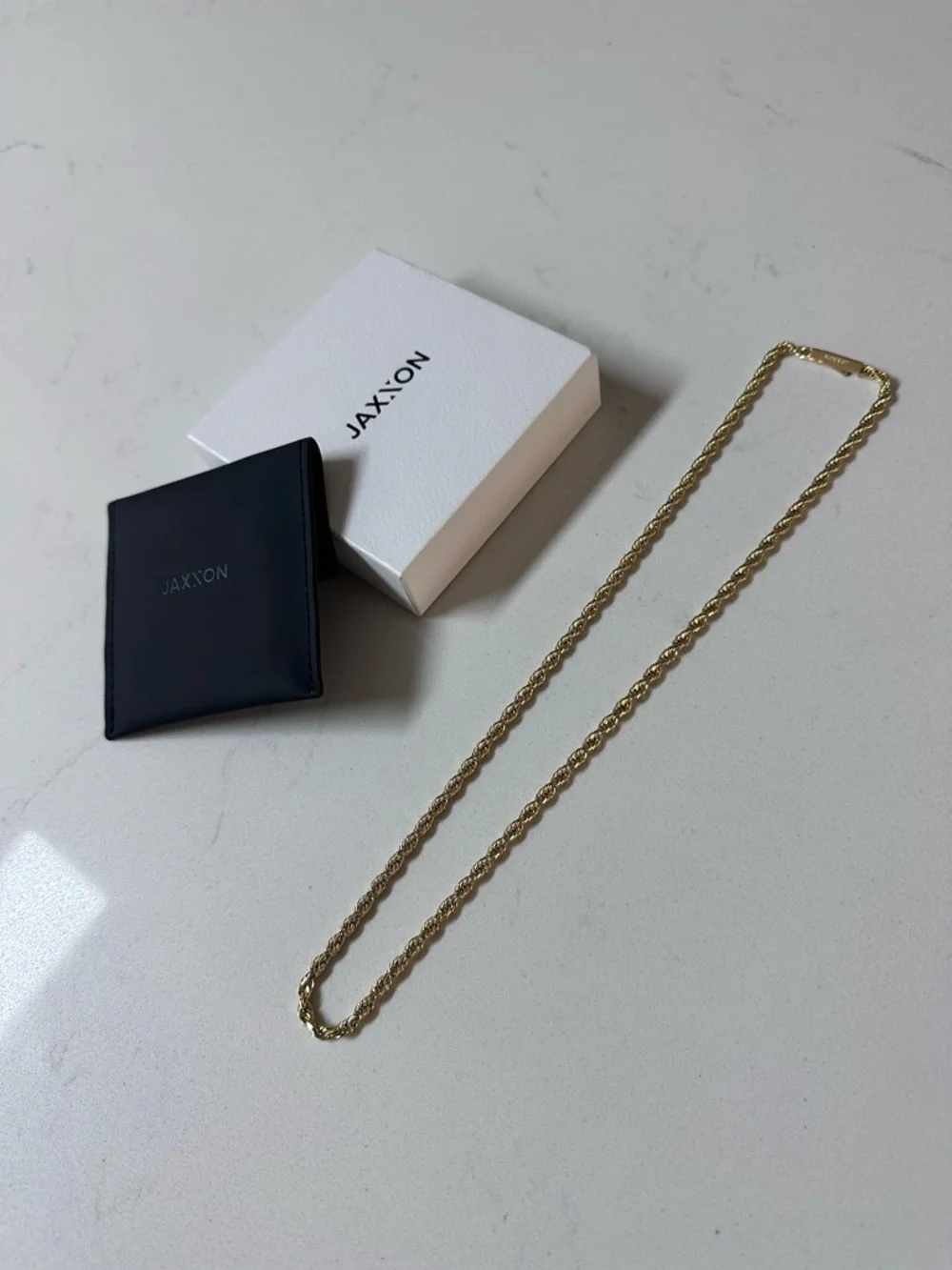 JAXXON Gold Rope Chain Necklace - Men